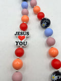 Jesus Loves You Chunky Necklace