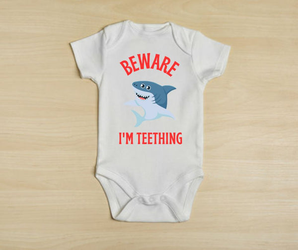 Beware Teething Baby Bodysuit