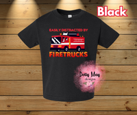 Easily Distracted By Firetrucks- YOUTH T SHIRT