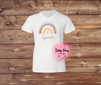 Boho Rainbow Personalized T Shirt