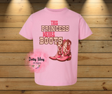 This Princess Wears Boots Girls T Shirt