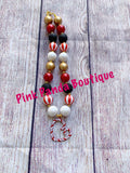 Candy Cane Heart Chunky Necklace