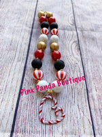 Candy Cane Heart Chunky Necklace