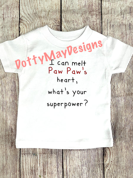 Melt Paw Paw’s Heart Baby Bodysuit